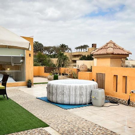Boho Getaway With Pyramids View & Jacuzzi Apartman Gíza Kültér fotó