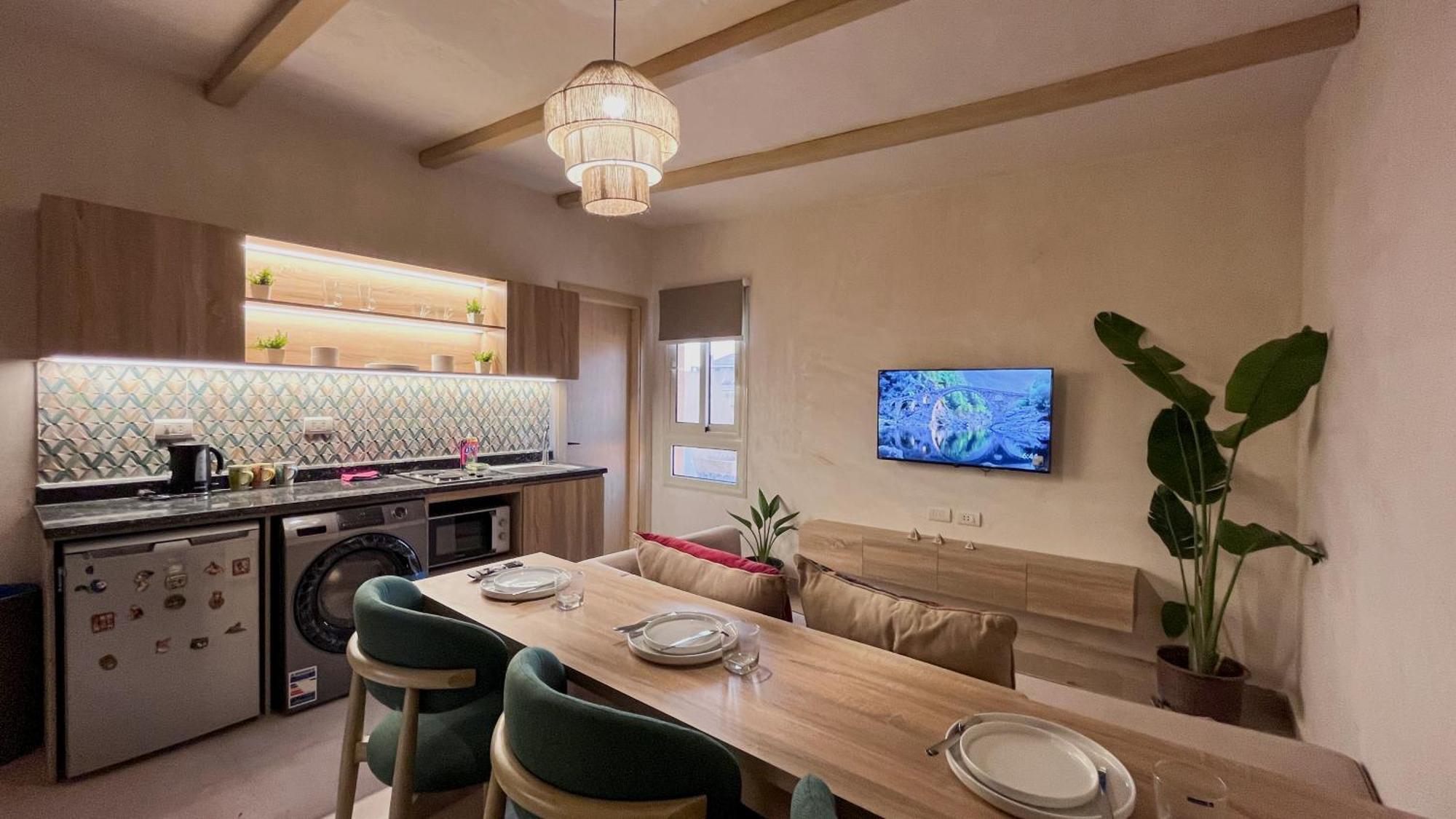 Boho Getaway With Pyramids View & Jacuzzi Apartman Gíza Kültér fotó